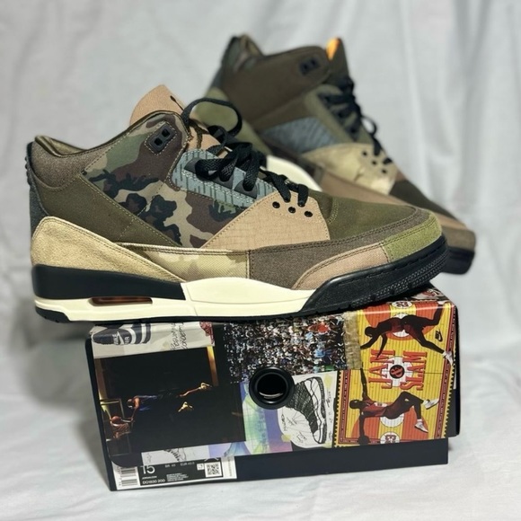 Air Jordan 3 Retro Patchwork SE Rare Size 15. - Picture 6 of 7